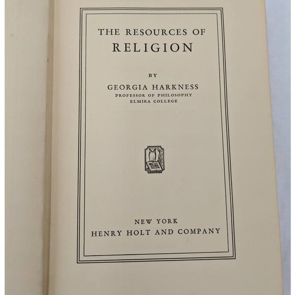 The Resources Of Religion By Georgia Harkness Methodist Theologian Vintage 1936 - Picture 2 of 16